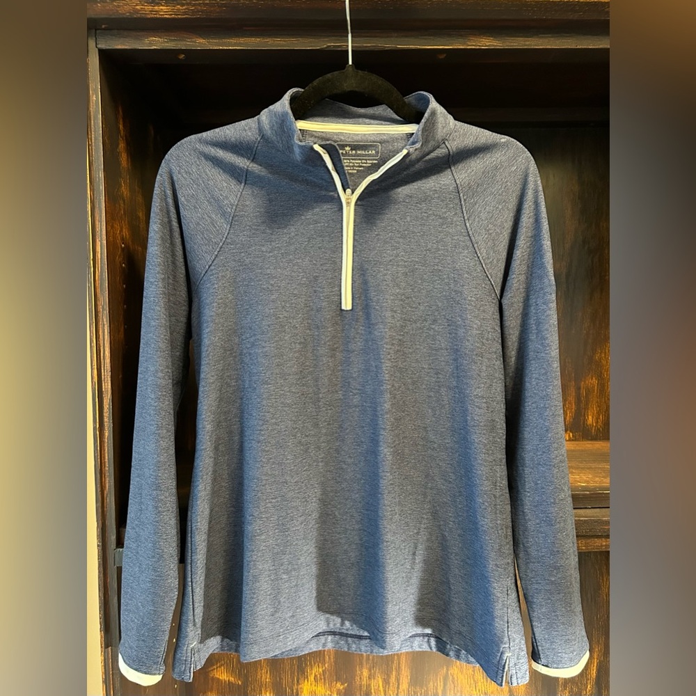 Peter Millar Men’s Pullover | Half Zip | Muted Blue | Troubadour | Medium